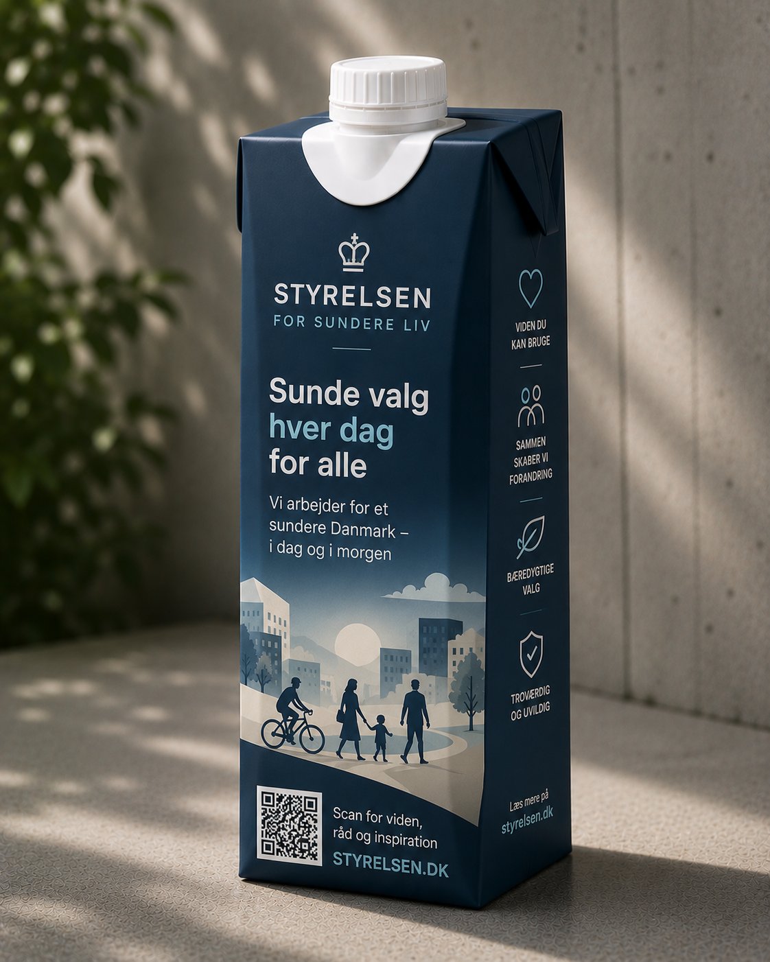 500 ml flaske i kantet Tetra Prisma-format